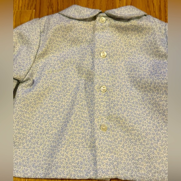 Sophie Dess Long Sleeve Light Blue Floral Print Shirt - Size 1mo - 58 cm - NWT - Picture 6 of 7
